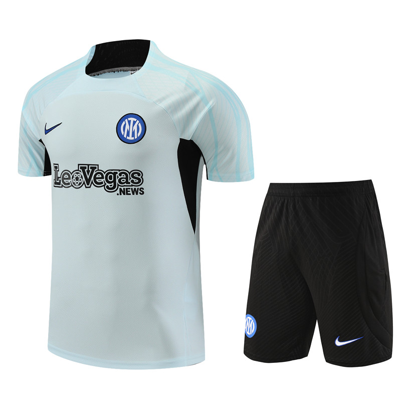 Inter Milan 23-24 Short Sleeve Training Set -Light Grey